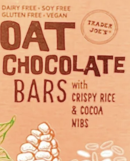 Trader Joe's Oat Chocolate Bars with Crispy Rice & Cocoa Nibs