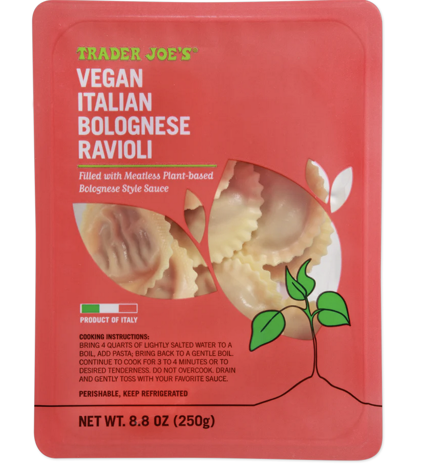 Trader Joe's Vegan Italian Bolognese Ravioli