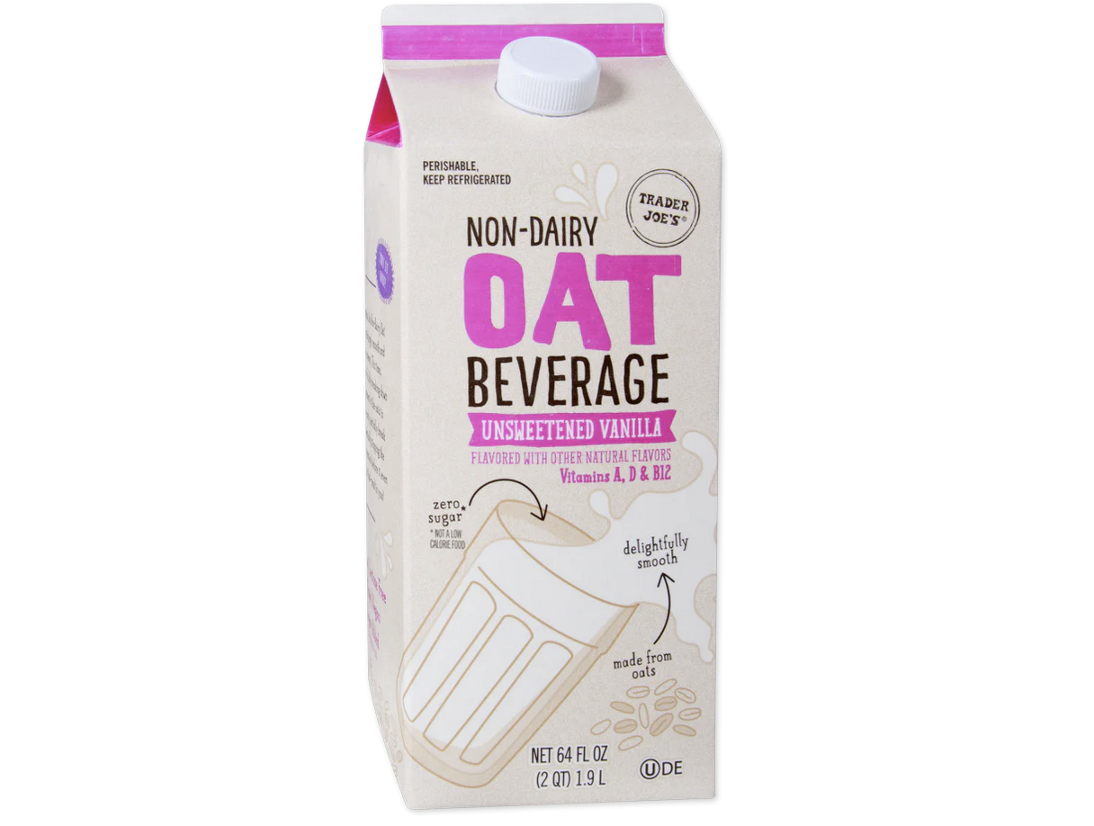 Trader Joe's Non-Dairy Oat Beverage Unsweetened Vanilla Oat Milk