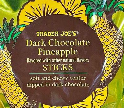 Trader Joe's Dark Chocolate Pineapple Sticks