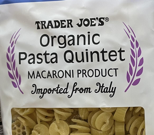 Trader Joe's Organic Pasta Quintet