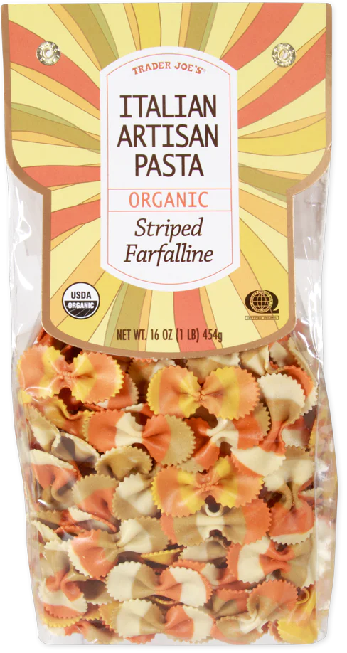 Trader Joe's Italian Organic Striped Farfalline Pasta