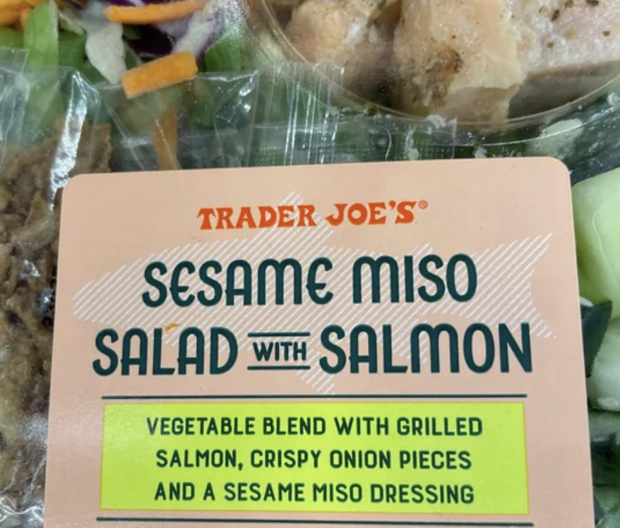 Trader Joe's Sesame Miso Salad with Salmon