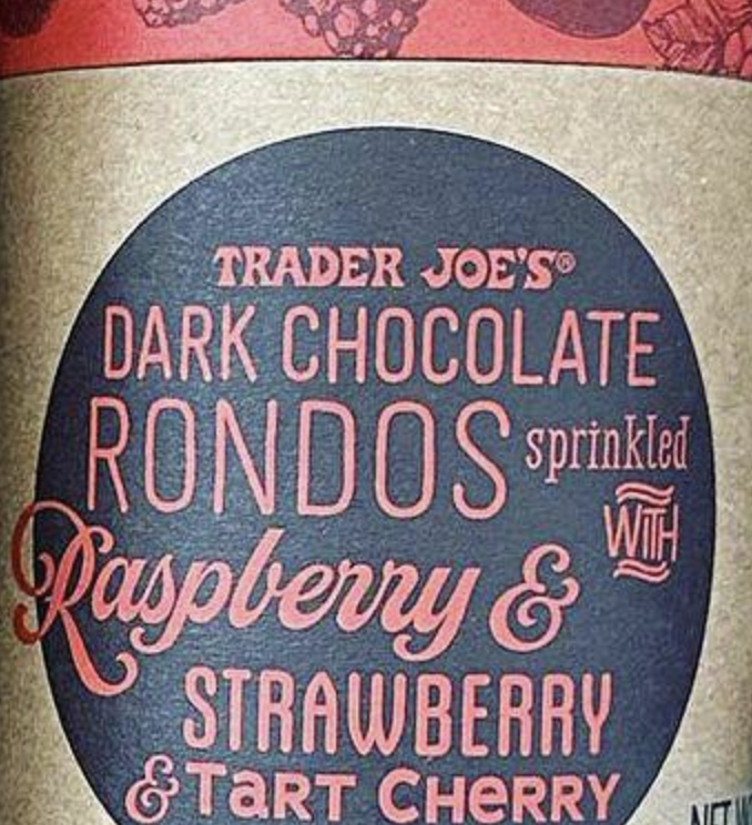 Trader Joe’s Dark Chocolate Rondos with Raspberry, Strawberry, and Tart Cherry Reviews