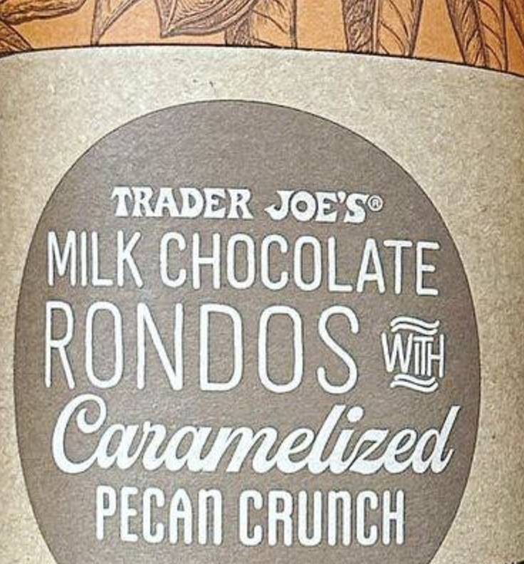 Trader Joe's Milk Chocolate Rondos with Caramelized Pecan Crunch