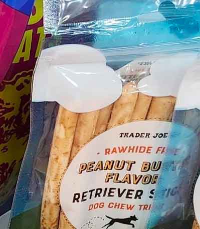 Trader Joe’s Peanut Butter Flavored Retriever Sticks Dog Chew Treats Reviews