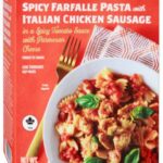Trader Joe's Spicy Farfalle Pasta with Italian Chicken Sausage