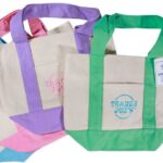Trader Joe's Mini Pastel Canvas Tote Bags