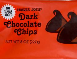 Trader Joe's Dark Chocolate Chips No Sugar Added