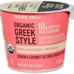 Trader Joe's Strawberry Vanilla Organic Greek Style Cashew & Coconut Culture Yogurt Alternative